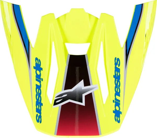 Alpinestars S-M5 Sail Válvula de Casco – Amarillo Flúo, Azul y Plata Brillante - MxProStoreParts