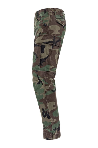 JOHN DOE Regular Cargo Mono herenmotorbroek Camo Green, maat 34/32 - MxProStoreParts