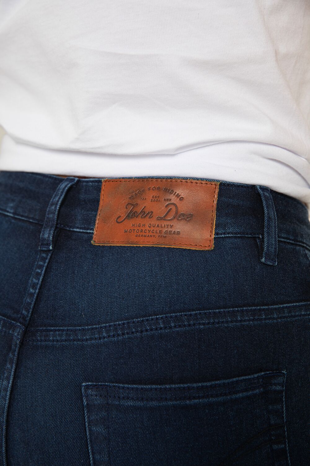 JOHN DOE damesmotorjeans indigo, maat 36/32