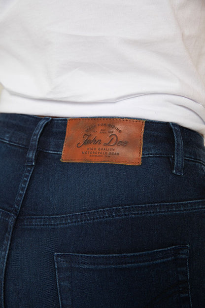 JOHN DOE damesmotorjeans indigo, maat 36/32