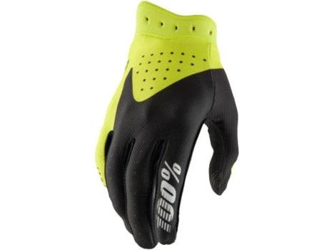 100% Itrack gloves Fluorescent Yellow / Black Size M (2026 collection) - MxProStoreParts