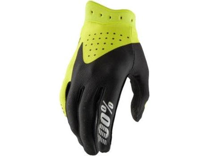 100% Itrack gloves Fluorescent Yellow / Black Size M (2026 collection) - MxProStoreParts