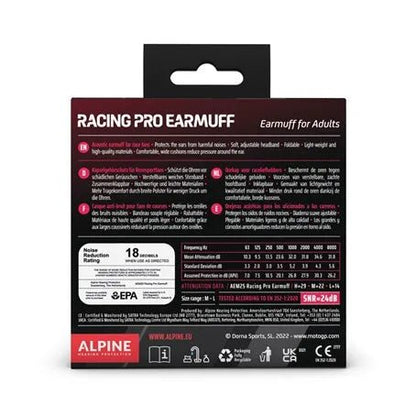 Alpine MotoGP Racing Pro Earmuff Black - MxProStoreParts
