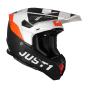 Just1 J-22 C Casque de Motocross Adrenaline Orange Blanc Carbone Mat - MxProStoreParts