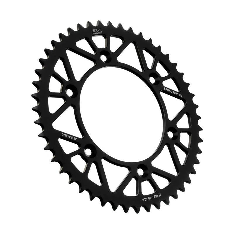 JT Piñón trasero 51 dientes aluminio Negro para KTM SX/SX-F/EXC/EXC-F 90- & Husqvarna TC/FC/FE/TE 125/150/250/350/450/501 14- - MxProStoreParts