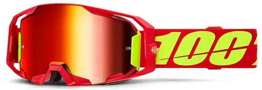 100% ARmatic crossbril rood/fluor geel – rode spiegellens
