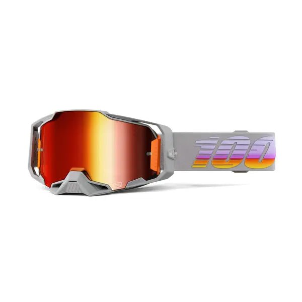 100% Armega crossbril grijs/oranje – spiegellens - MxProStoreParts