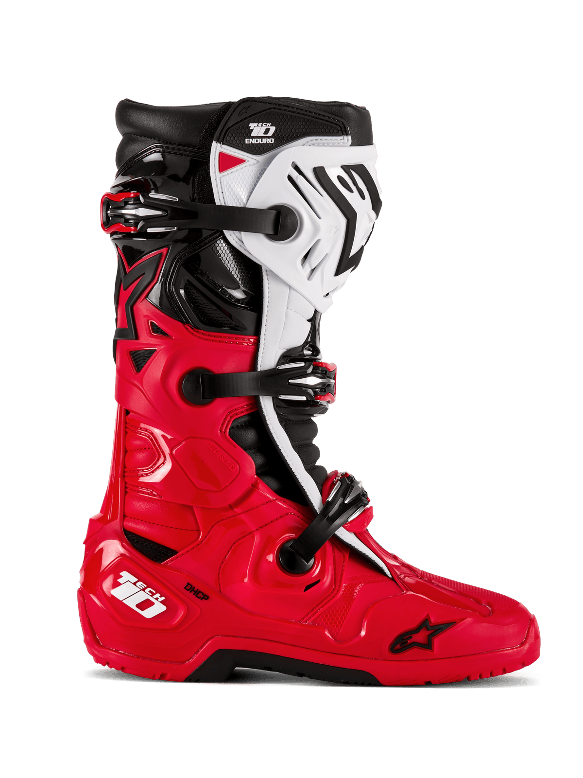 Alpinestars Tech 10 Bottes de cross Enduro – Rouge vif / Noir / Blanc - MxProStoreParts