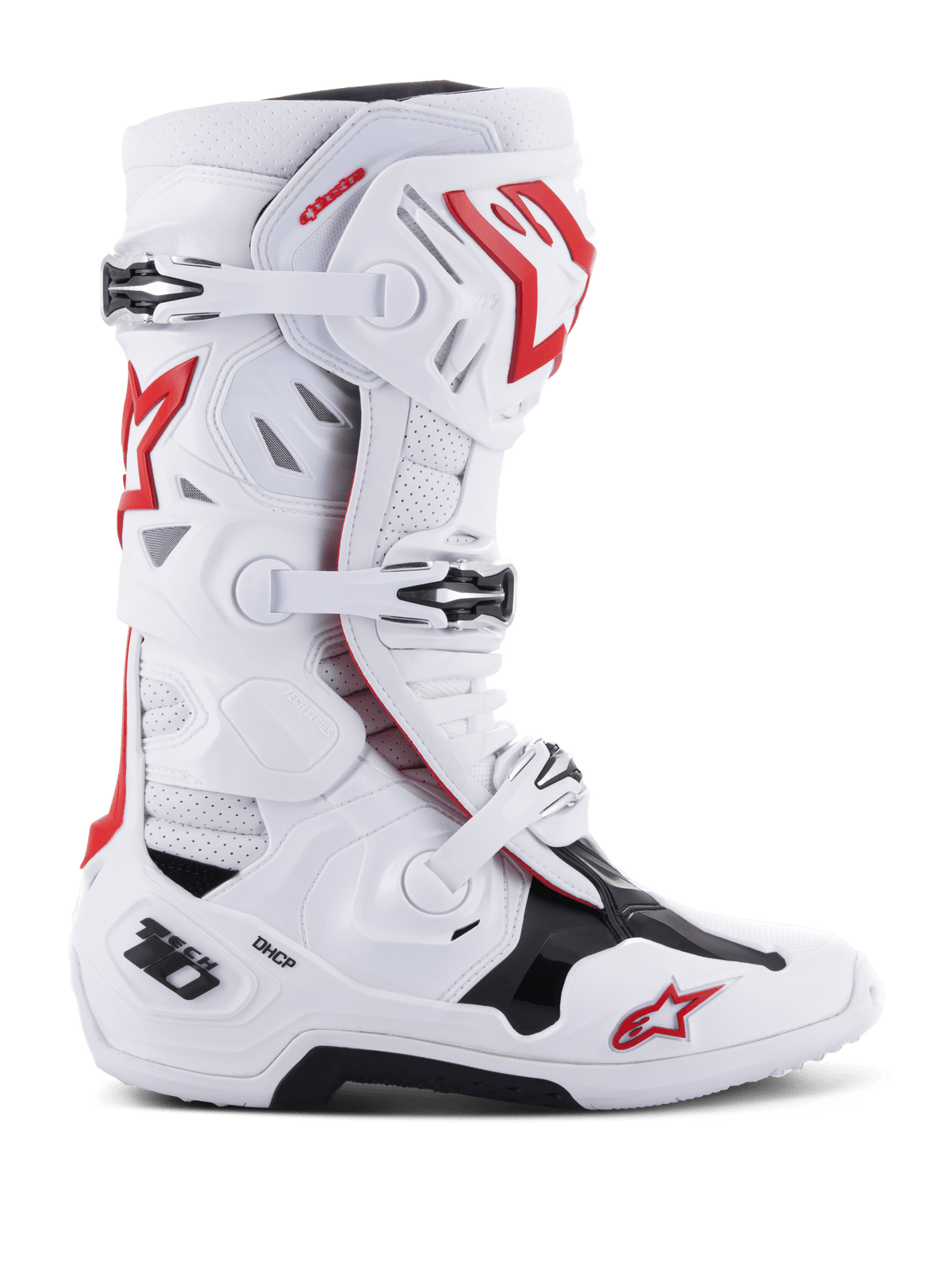 Alpinestars Tech 10 Supervented – Bottes de cross – Blanc / Rouge vif - MxProStoreParts