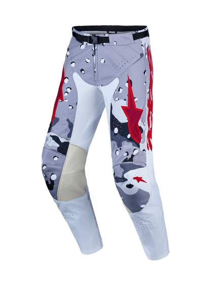 Alpinestars Racer Air Lone Pantalon 2027 – Gris Camo Blanc Feu Rouge - MxProStoreParts
