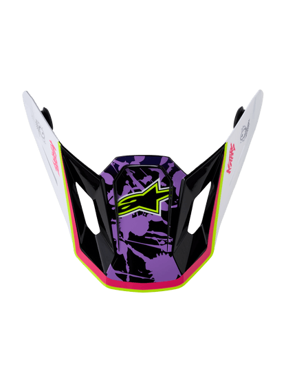 Alpinestars S-M7 Blaster Vizier – Púrpura Rosa Blanco Glossy - MxProStoreParts
