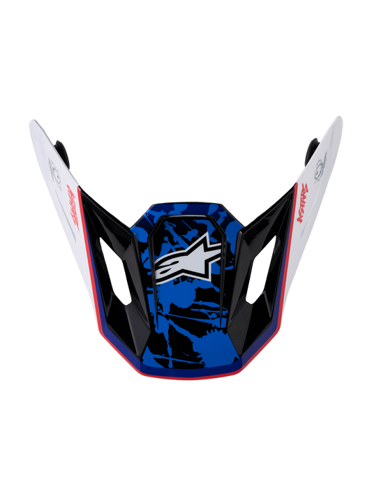 Alpinestars S-M7 Blaster Visor – White Blue Red Gloss