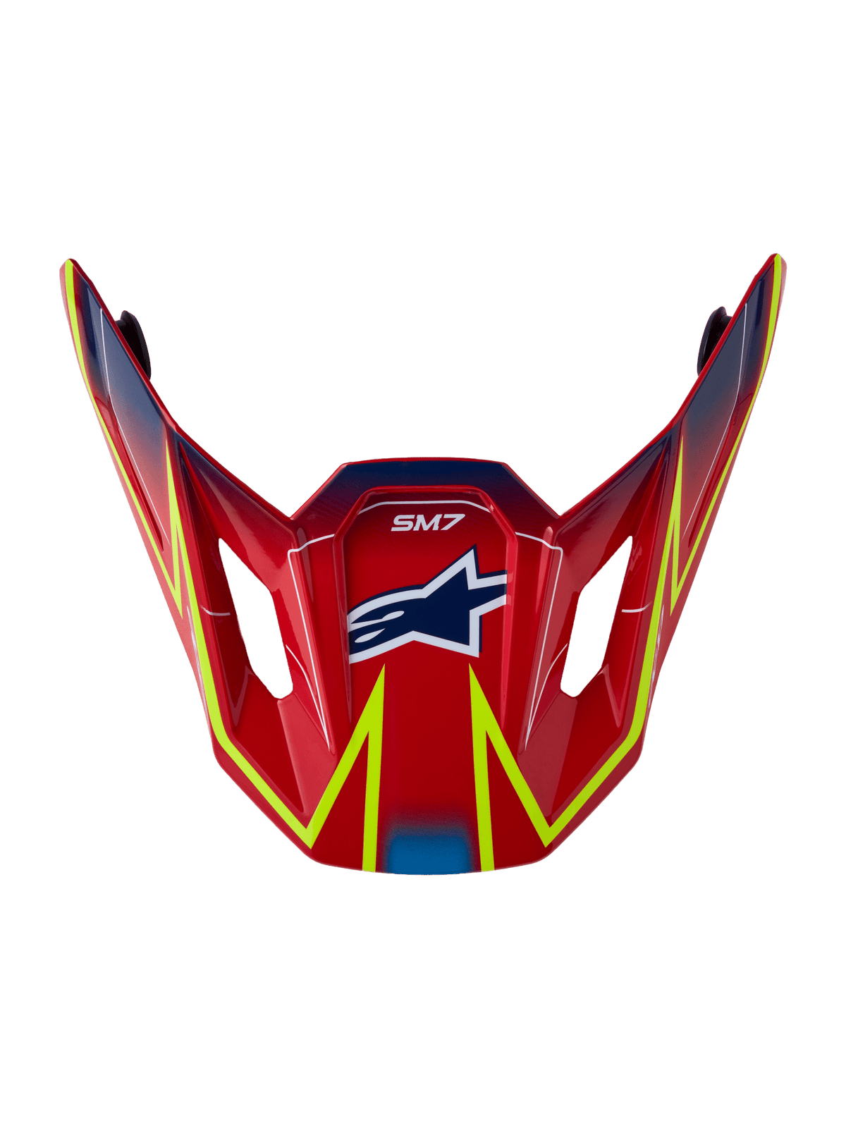 Alpinestars S-M7 Cast Vizier – Red, Fluorescent Yellow, Blue Gloss - MxProStoreParts