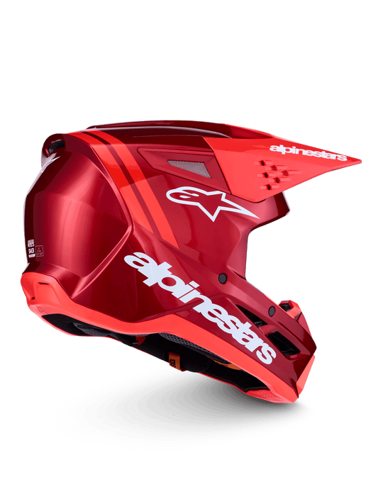 Alpinestars S-M3 Radium Helmet ECE 22.06 – Red, Fluorescent Red, White Gloss