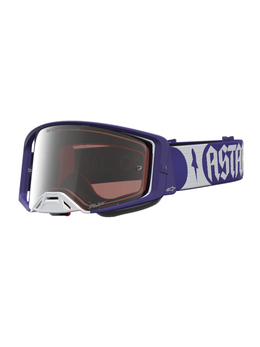 Alpinestars Supertech Atrox Gafas de cross – Azul intenso blanco espejo plata