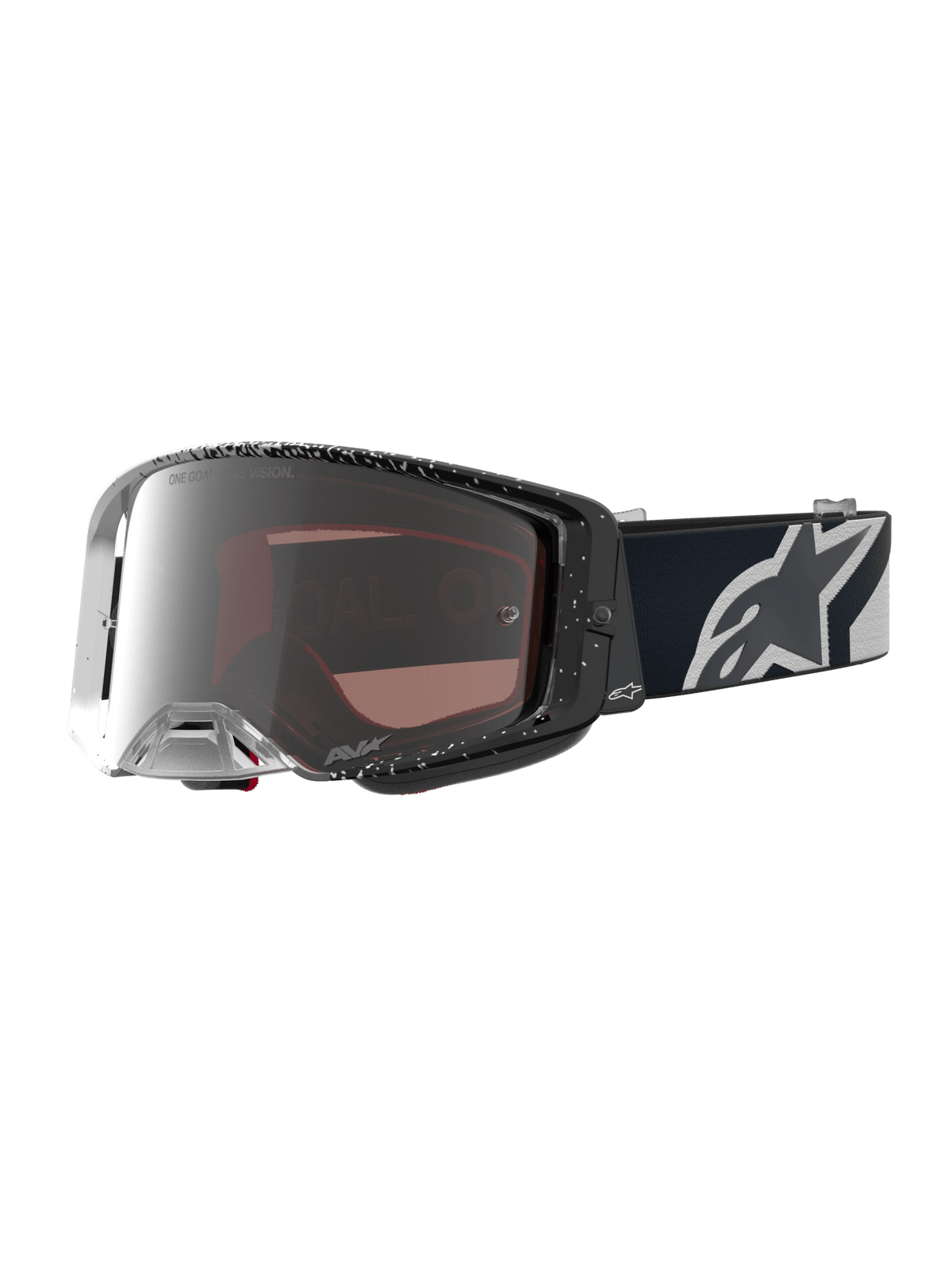 Alpinestars Supertech Hiten Lunette de cross – Blanc Noir Miroir Argent - MxProStoreParts