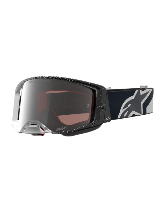 Alpinestars Supertech Hiten Gafas de Cross – Blanco Negro Espejo Plateado