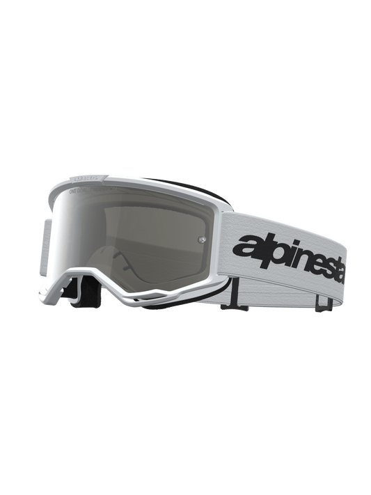 Alpinestars Vision 3 Wordmark Mirror Ski Goggles – White Black Silver Mirror