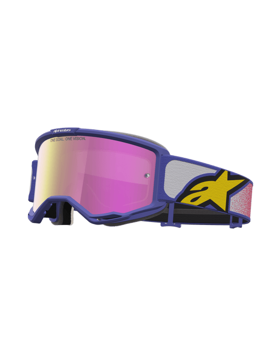 Alpinestars Vision 5 Drag Motocross Goggles – Red Purple Pink Mirror