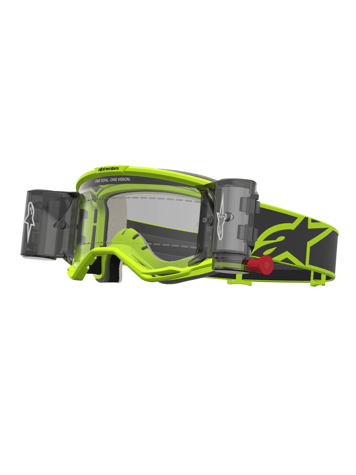 Alpinestars Vision 5 Rora Roll Off – Lunettes de cross Jaune fluo Noir Transparent - MxProStoreParts