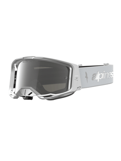 Alpinestars Vision 8 Lunettes Cross à Lentilles Miroir Ambre – Blanc Argent Miroir Argent - MxProStoreParts